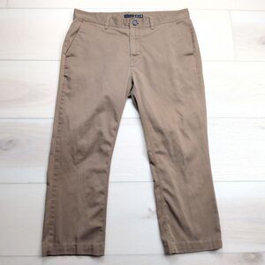 Krew Denim Klassics Chino Pants Mens 34x24 Brown Stretch Skateboarding